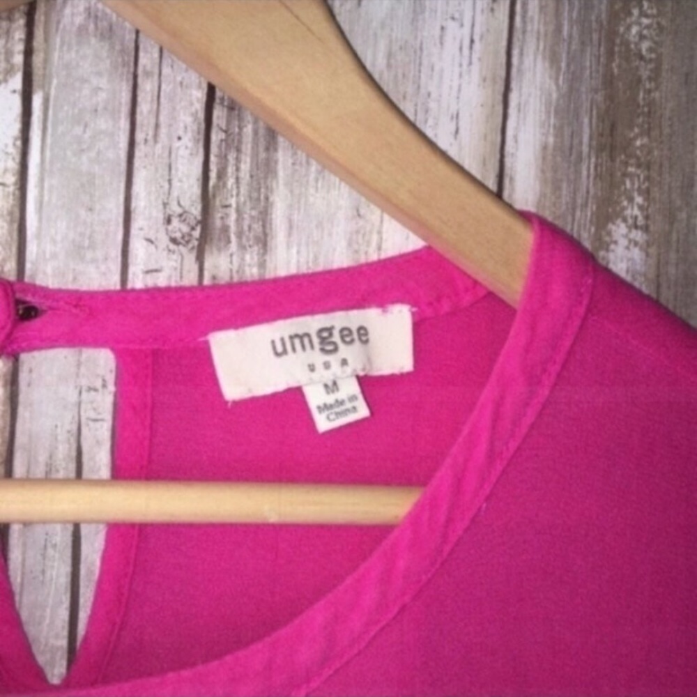 Umgee Pink Sleeveless Blouse - Picture 3 of 4